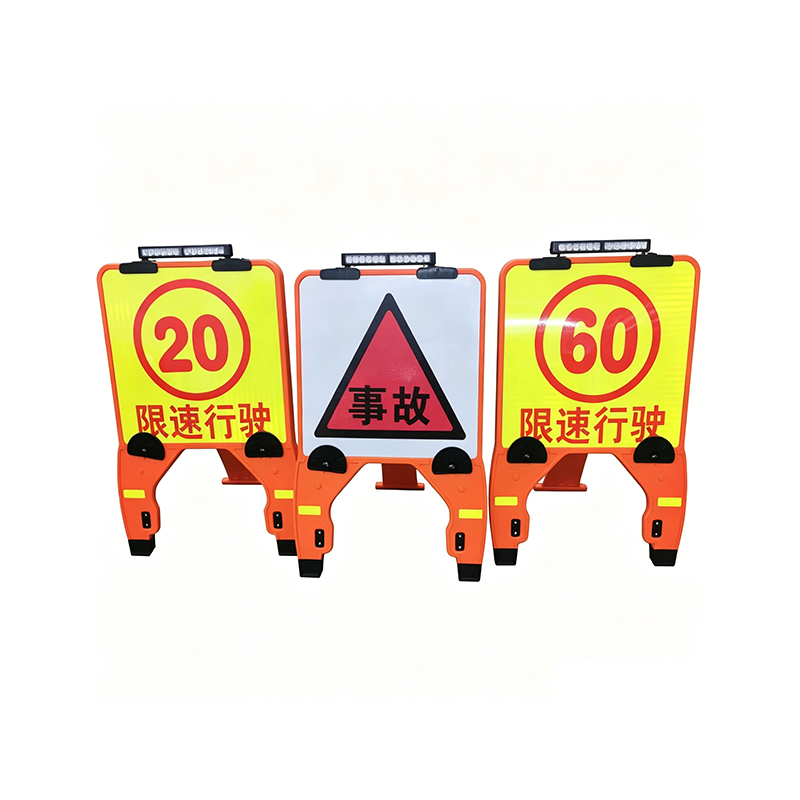 ป้ายจราจรแบบขยายได้ทรงสี่เหลี่ยมพลาสติก HDPE แบบพกพาพร้อมคลิปเปลี่ยนด่วน