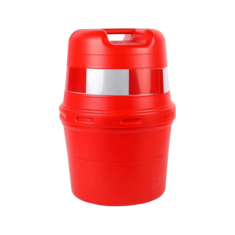 ถังจราจร HDPE สองชิ้นพร้อมที่จับด้านบนขนาดใหญ่