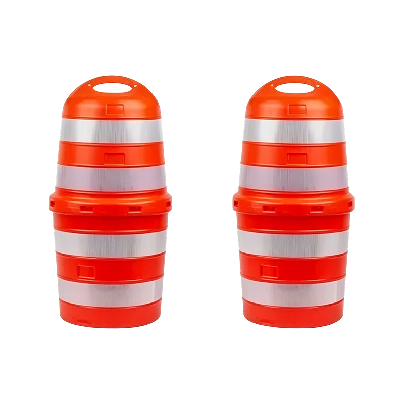 ถังจราจร HDPE สองชิ้นพร้อมที่จับด้านบนขนาดใหญ่