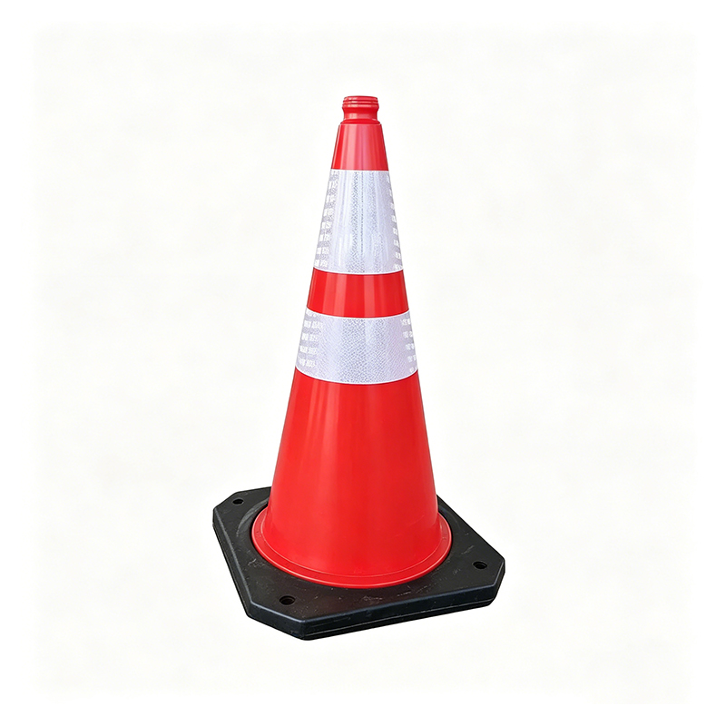 กรวยจราจรพลาสติก HDPE ในตัวพร้อมรูจับด้านบน