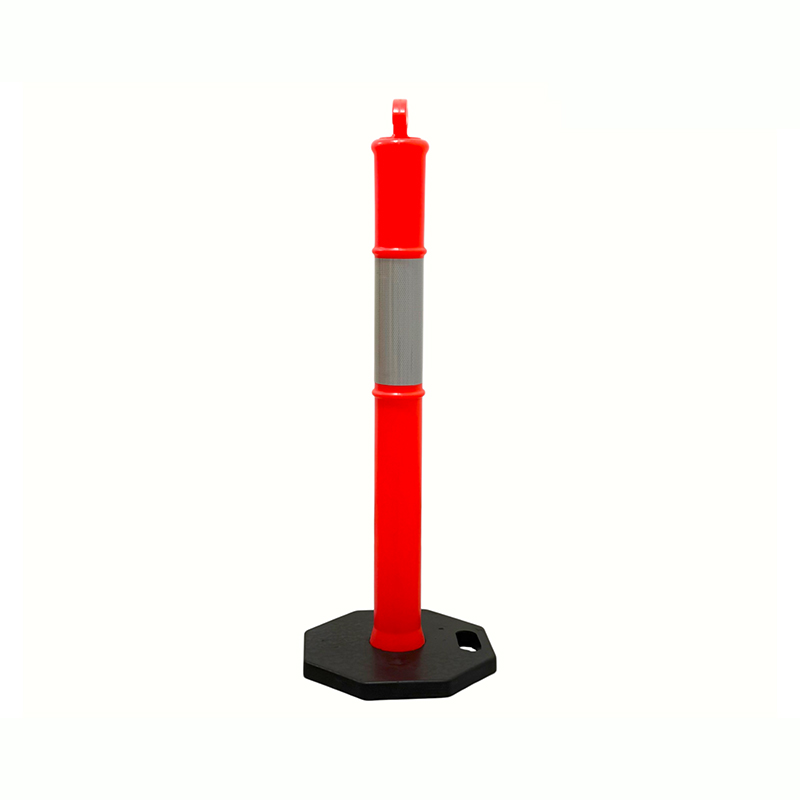 เสาเตือนการจราจรสำหรับงานหนักพร้อมที่จับด้านบน