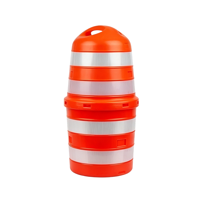 ถังจราจร HDPE สองชิ้นพร้อมที่จับด้านบนขนาดใหญ่
