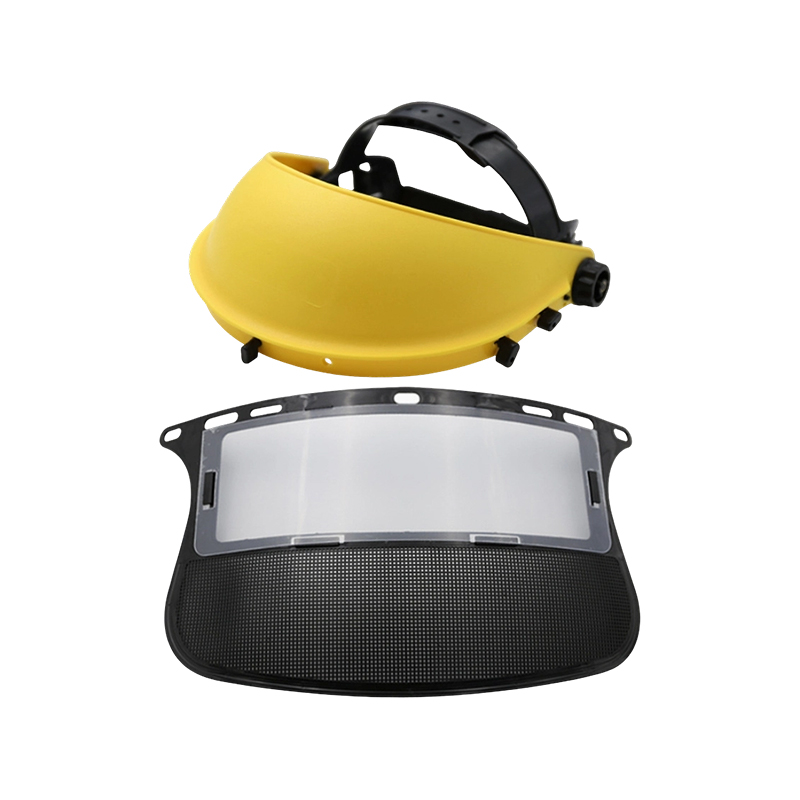 กระบังหน้านิรภัย PVC และตาข่ายสำหรับการทำป่าไม้และการตัดหญ้าแบบ Dual-Shield