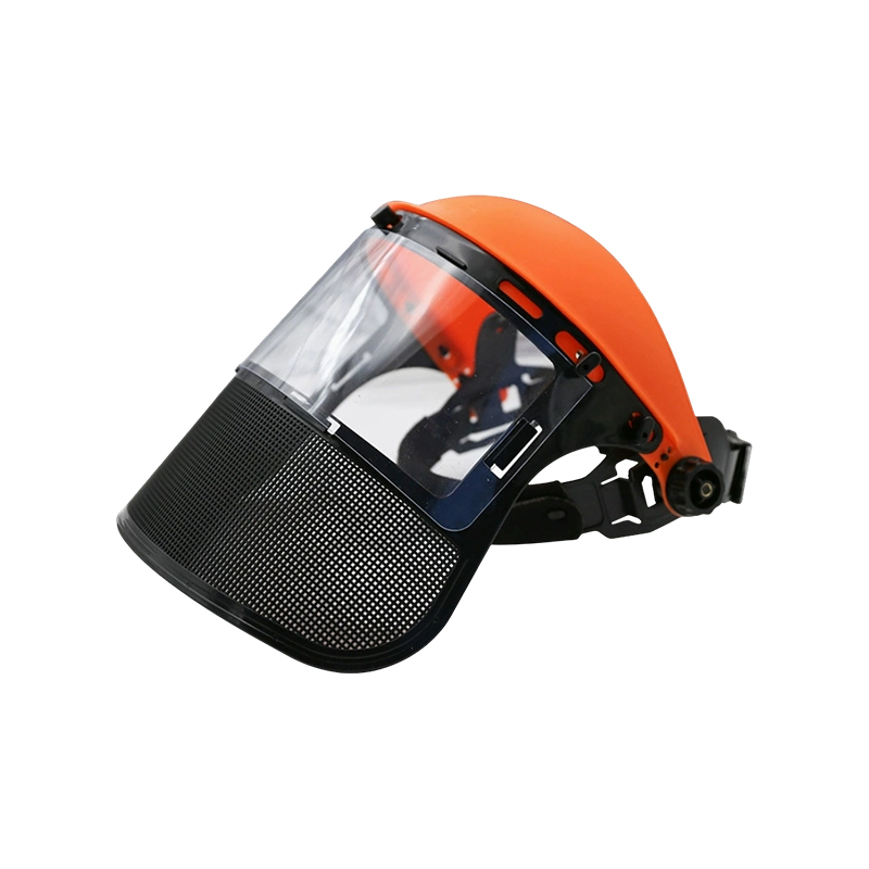 กระบังหน้านิรภัย PVC และตาข่ายสำหรับการทำป่าไม้และการตัดหญ้าแบบ Dual-Shield