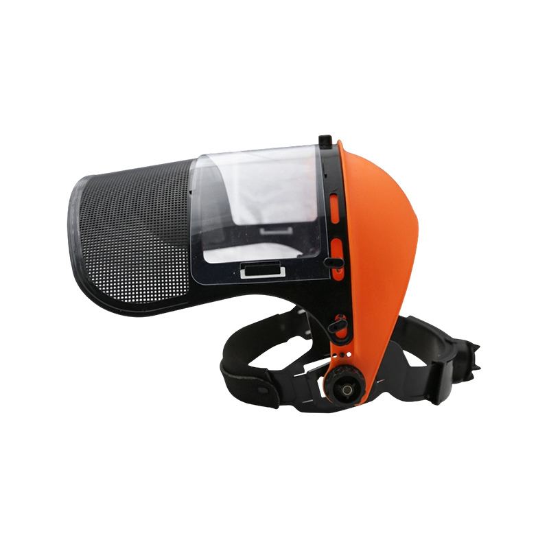 กระบังหน้านิรภัย PVC และตาข่ายสำหรับการทำป่าไม้และการตัดหญ้าแบบ Dual-Shield